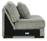 room view of Lindyn Fog 4-Piece Sectional with Double Chaise sectional sofa
