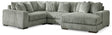 main view of Lindyn Fog 4-Piece Sectional with Chaise sectional sofa