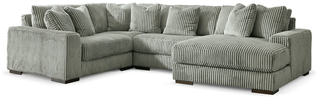 main view of Lindyn Fog 4-Piece Sectional with Chaise sectional sofa