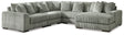 Side view of Lindyn Fog 5-Piece Sectional Sofa with Chaise