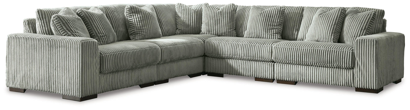 Side view of Lindyn Fog 5-Piece Sectional sofa