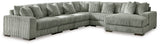 Side view of Lindyn Fog 6-Piece Sectional Sofa with Chaise