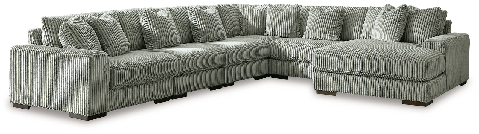 main view of Lindyn Fog 6-Piece Sectional With Chaise sectional sofa