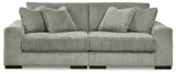 Side view of Lindyn Fog 2-Piece Sectional Sofa showing sleek profile