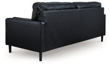 Bryceview Onyx Leather Sofa detail back view