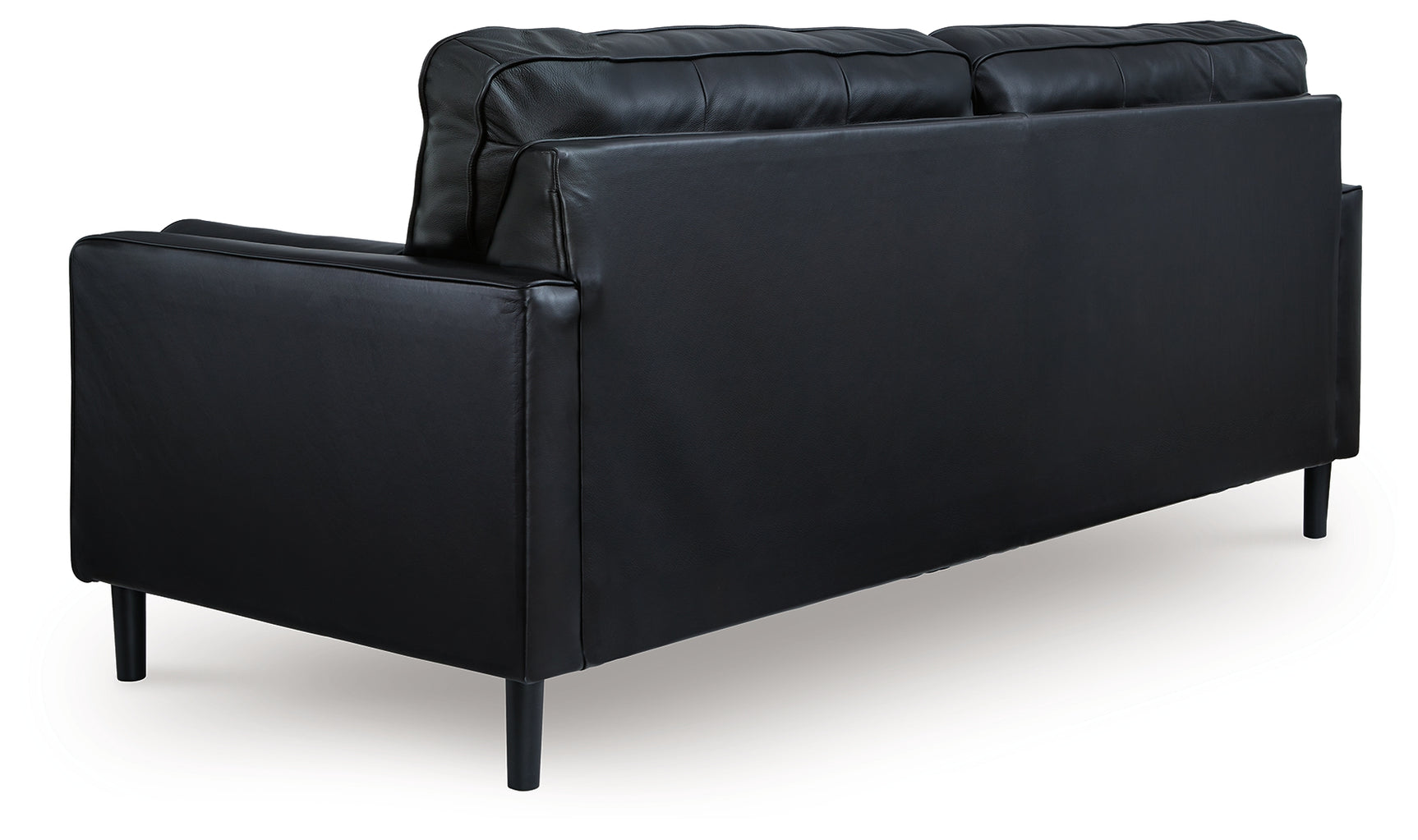 Bryceview Onyx Leather Sofa detail back view