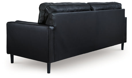 Bryceview Onyx Leather Sofa detail back view