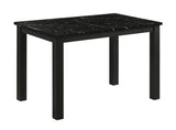 Room view of Resia Black Rectangular dining room set