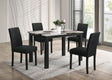 Resia Brown Marble Dining Set With Table And 4 Side Chairs from Decor Furniture