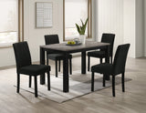 Resia Concrete Dining Set With Table And 4 Side Chairs from Decor Furniture