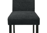 Side chair black and white room view