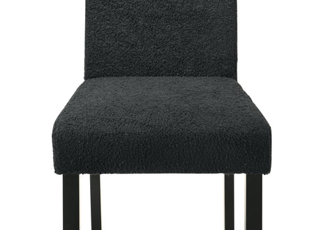 Side chair black and white room view