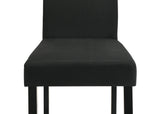 Room view of Resia dining side chair in black finish