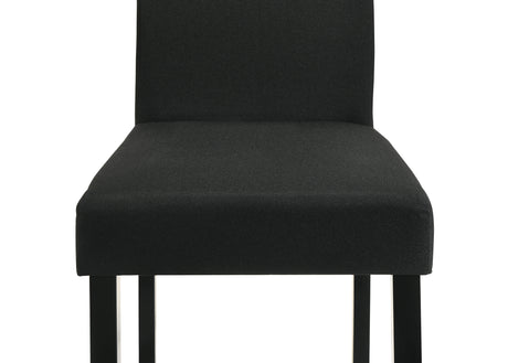 Room view of Resia dining side chair in black finish