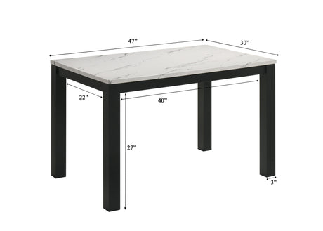 Resia dining room set front angle