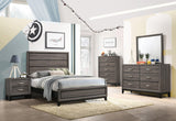 Watson Grey Oak Full Panel Bed side angle