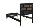 Watson Twin Panel Bed Grey Oak angled view