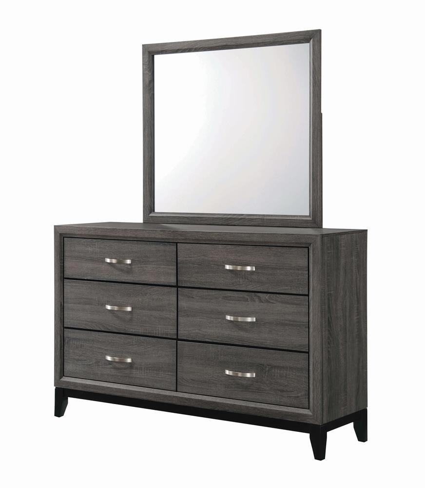 Watson dresser angled view highlighting tapered legs and drawers