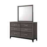 Watson Grey Oak Dresser Mirror angled side view