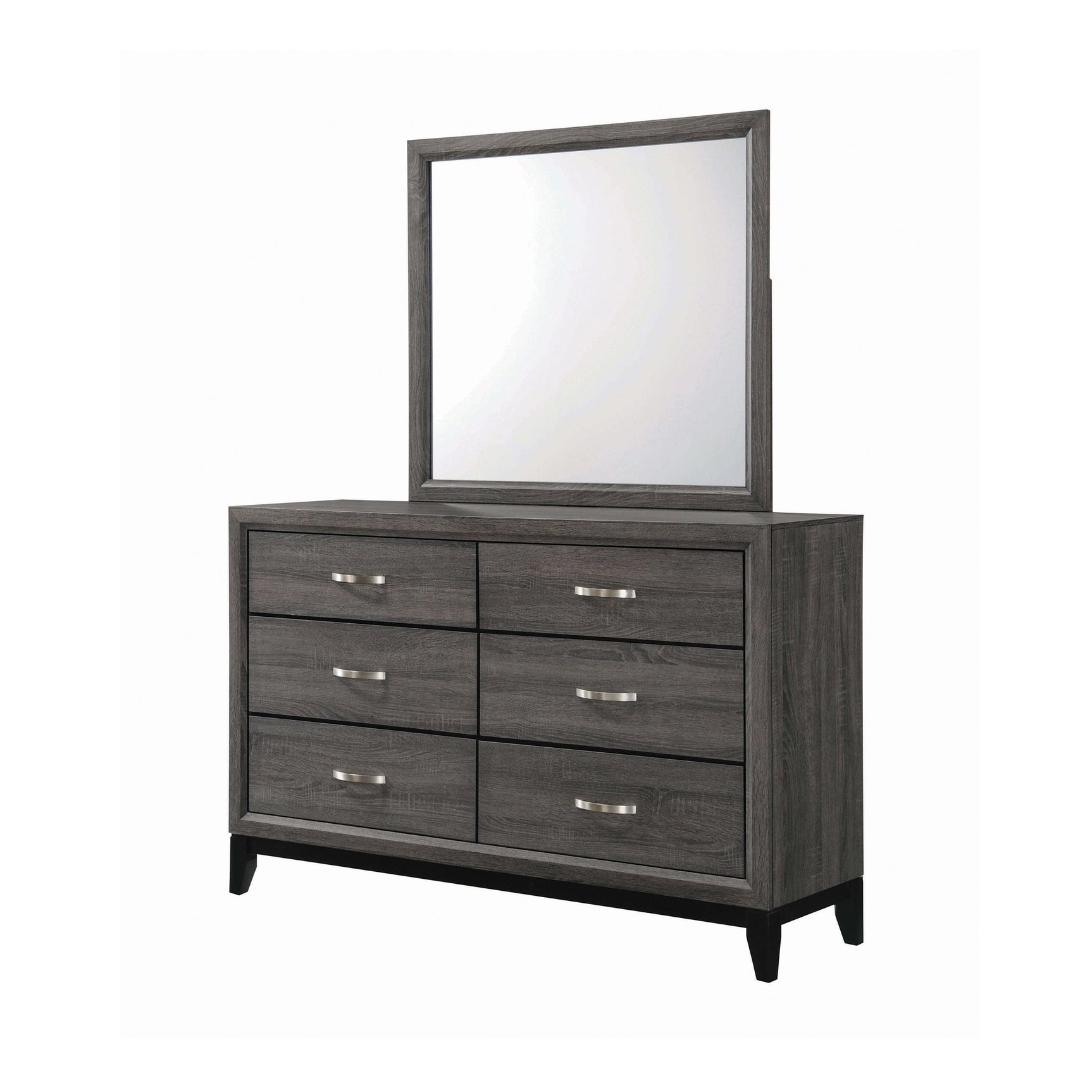 Watson Grey Oak Dresser Mirror angled side view