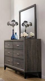 Top view of Watson 6-Drawer Dresser showing wood grain