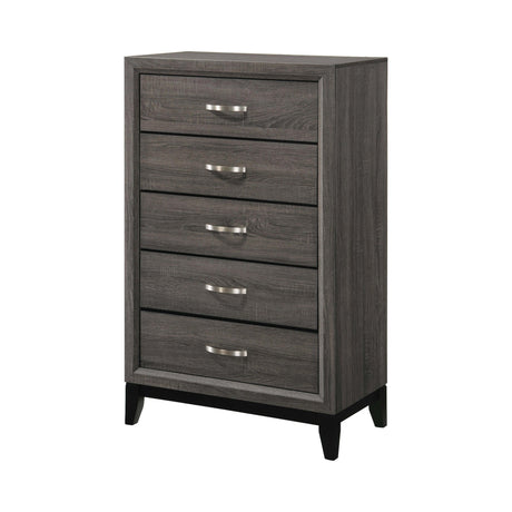 Watson Grey Oak Dresser Mirror full view in room setting