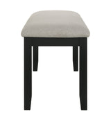 Main view of bench included in Folio Gray Black Rectangular Dining Room Set