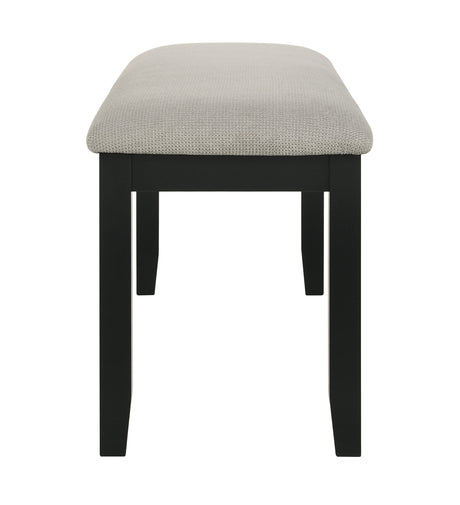 Main view of bench included in Folio Gray Black Rectangular Dining Room Set