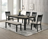 Room view of Folio Gray Black Rectangular Dining Room Set dining furniture