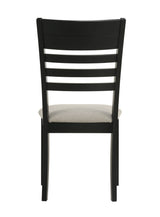 Main view of dining chairs from Folio Gray Black Rectangular Dining Room Set