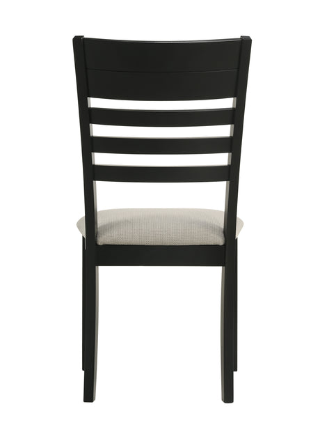 Main view of dining chairs from Folio Gray Black Rectangular Dining Room Set