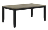 Main view of Folio Gray Black Rectangular Dining Room Set rectangular dining table
