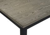 Detail close-up of table finish in Folio Gray Black Rectangular Dining Room Set