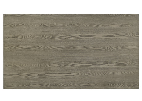Main angled view of dining table from Folio Gray Black Rectangular Dining Room Set
