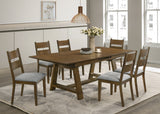 Everly Brown Gray Extendable Dining Room Set room view