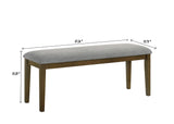 Everly Brown Gray Bench detail view