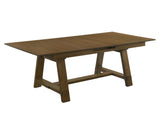 Everly Brown Gray Rectangular Extendable Dining Table main view