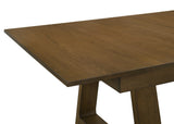 Everly Brown Gray Rectangular Extendable Dining Table detail view
