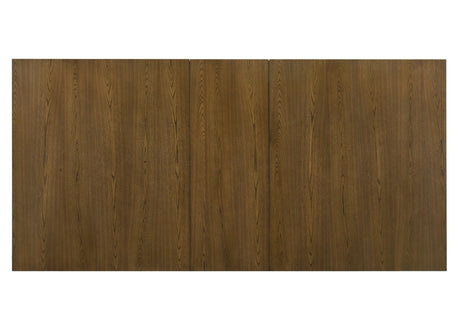 Everly Brown Gray Rectangular Extendable Dining Table side view