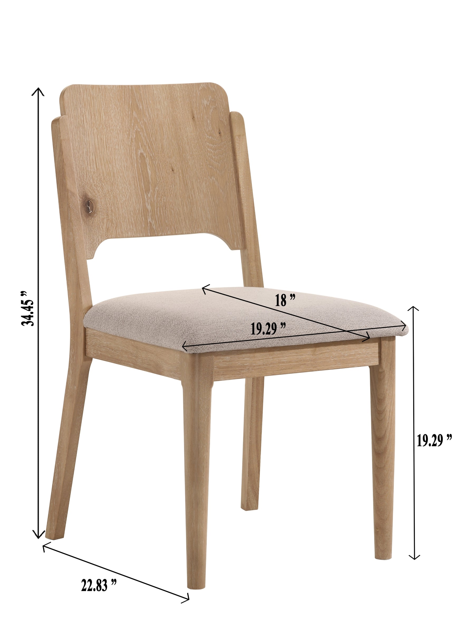 Close-up of chair design and finish