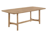 Arden Natural rectangular dining table front view