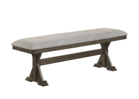 Main view of dining set with bench