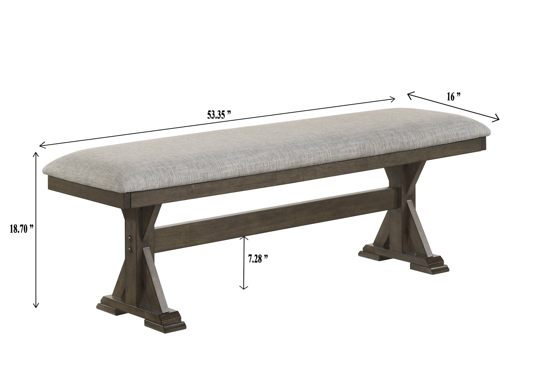 detail view of Lloyd Gray Rectangular Dining Room Set dining room furniture