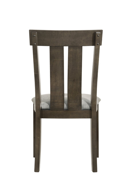 Room view of single side chair from Lloyd Gray Rectangular Dining Room Set