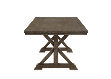 Detail view of table surface and leg design
