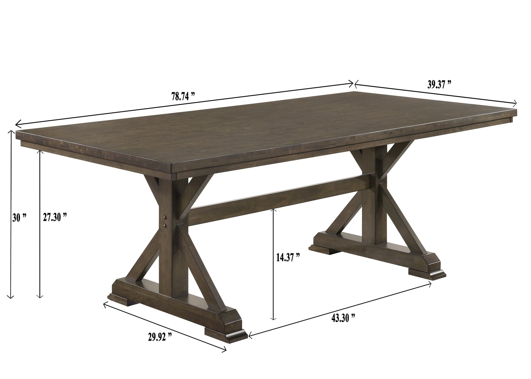 detail view of Lloyd Gray Rectangular Dining Room Set dining room furniture
