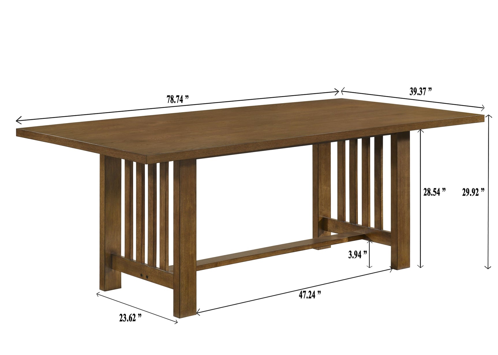 Glendale Brown Rectangular Dining Room Set view 7