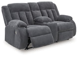 Observation loveseat side angle open recliner