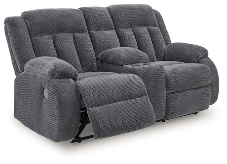 Observation loveseat side angle open recliner