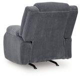 Observation Steel Velvet Power Recliner side profile
